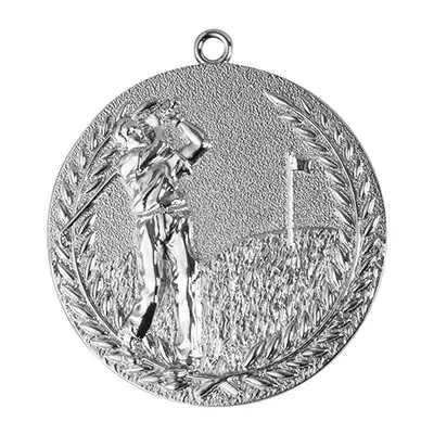 68mm Silver Golfer Medal