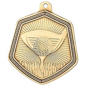 Falcon Golf Medal Gold 65mm