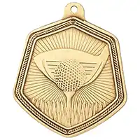 Falcon Golf Medal Gold 65mm