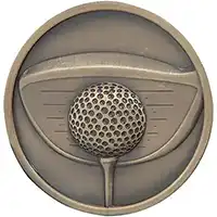 Links Series Golf Driver Medal Gold 70mm