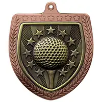 Cobra Shield Golf Ball Medal Bronze 75mm