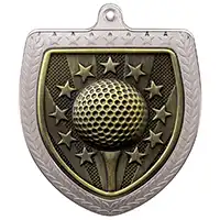 Cobra Shield Golf Ball Medal Silver 75mm