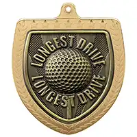 Cobra Shield Longest Drive Medal Gold 75mm