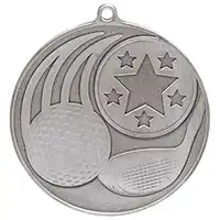 Iconic Golf Medal Silver 55mm