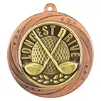 Supoerstar Golf Longest Drive Bronze Medal 60mm