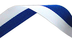 Dark Blue & White Medal Ribbon 54p