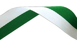 Green & White Medal Ribbon 54p