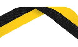 Black & Gold Medal Ribbon 49p