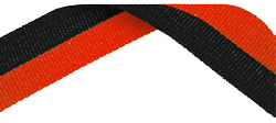 Black & Orange Medal Ribbon 54p