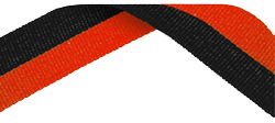 Black & Orange Medal Ribbon 49p