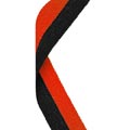 Black & Orange Medal Ribbon 54p