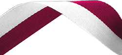 Maroon & White Medal Ribbon 49p