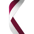 Maroon & White Medal Ribbon 54p