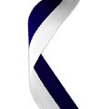 Navy Blue & White Medal Ribbon 54p