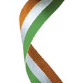 Green White & Orange Medal Ribbon 63p