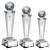3D Glass Golf Ball Trophy 18cm - view 2