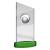 12.25in Crystal Clear Green Base Golf Award - view 1