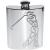 Embossed golfer hip flask 6oz - view 1