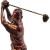 12in Copper Male Golf Swing Figure - view 3