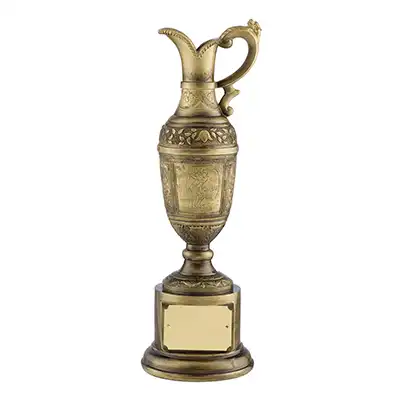 Heavy Gold Claret Jug Trophy 31cm 