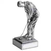 Silver Golf Putter Figure Award 20cm