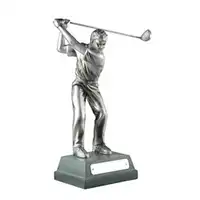 Full Swing Silver Golf Figure 15cm