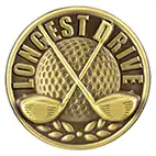 Superstar Longest Drive Medal Centre 45mm